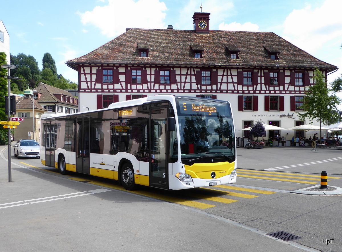 VB Schaffhausen - Mercedes Citaro Nr.5  SH  38005 unterwegs auf der Linie 5 in Schaffhausen am 06.08.2016