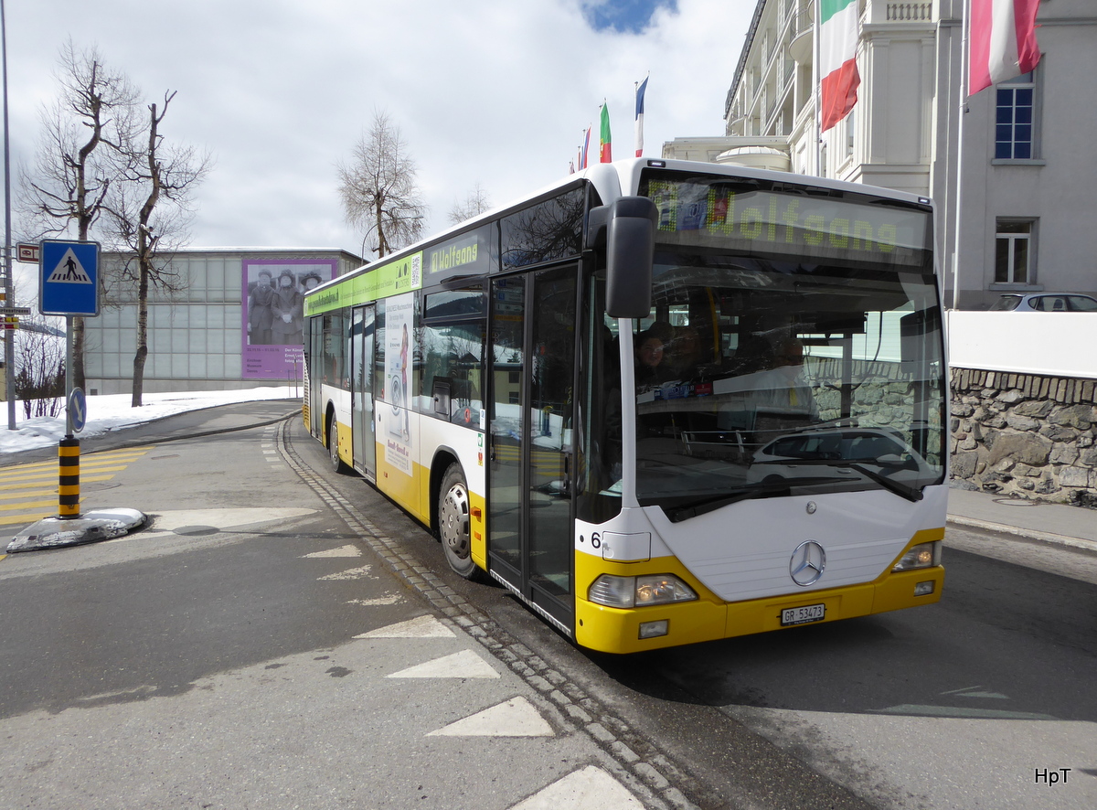 VBD - Mercedes Citaro Nr.6 GR 53473 unterwegs in Davos am 26.03.2016