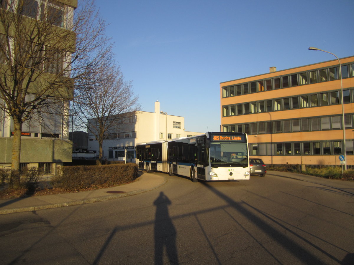 VBG/Eurobus Nr. 12 (Mercedes Citaro C2 O530G) am 20.3.2019 beim Bhf. Regensdorf-Watt