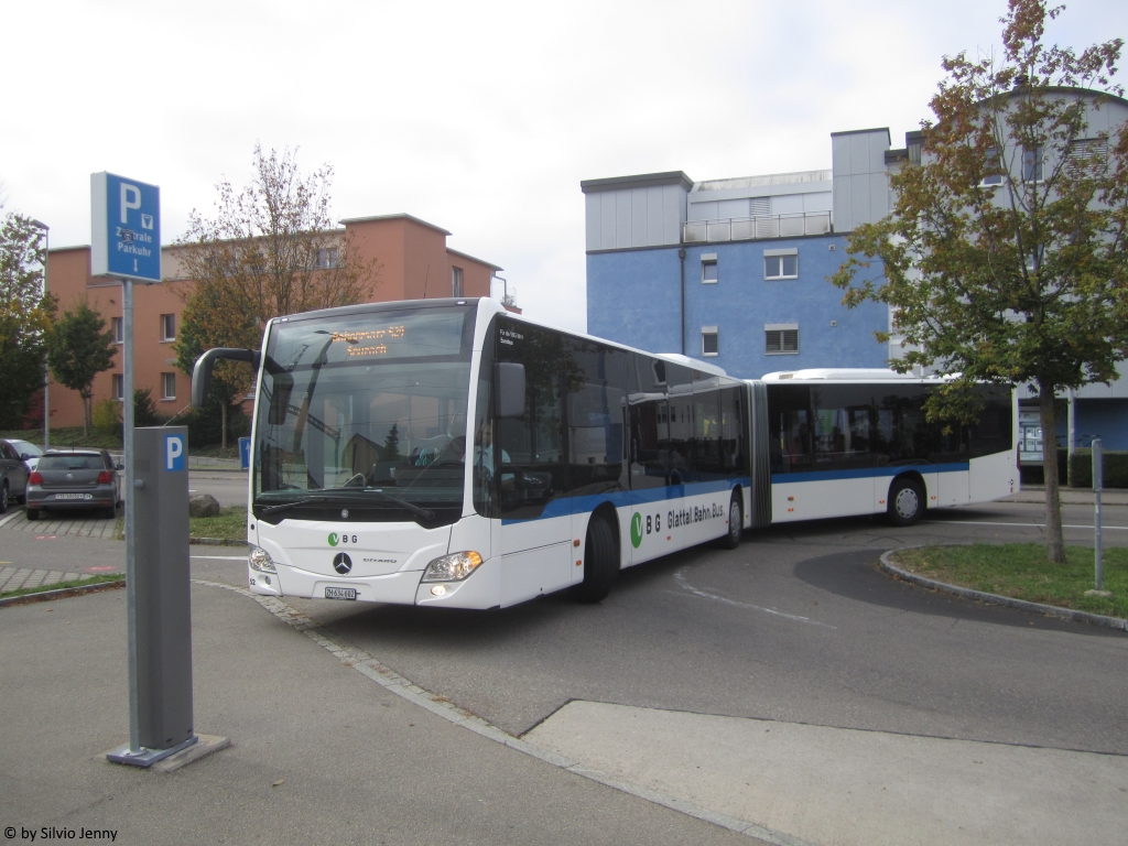 VBG/Eurobus Nr. 52 (Mercedes Citaro C2 O530G) am 9.10.2018 beim Bahnhof Seuzach als Bahnersatz für die S29 