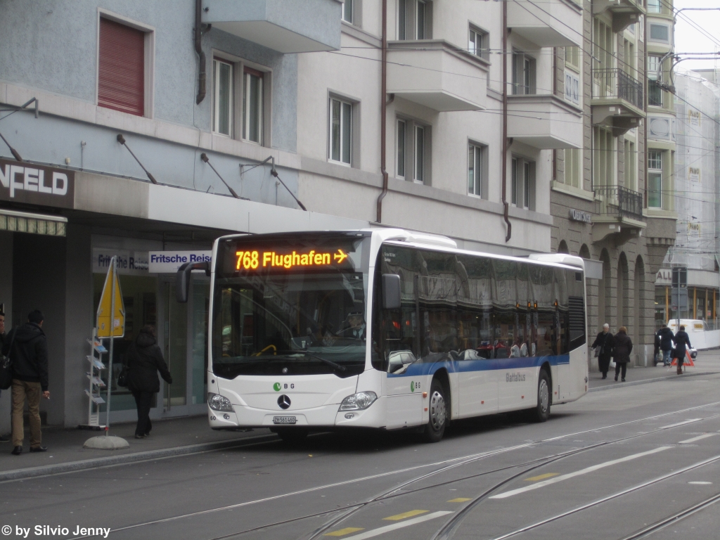 VBG/Eurobus Nr. 60 (Mercedes Citaro C2 O530) am 14.1.2016 beim Bhf. Oerlikon