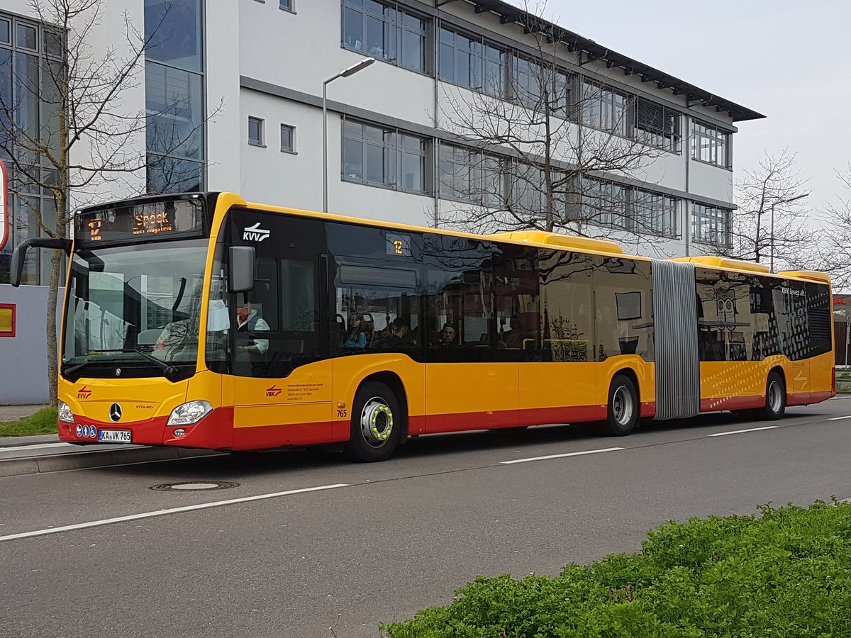 VBK Karlsruhe ~ Mercedes Benz O530 Citaro G C2 ~ April 2019 Karlsruhe Hagsfeld ~ SEV Linie 12 Spöck über Hagsfeld 