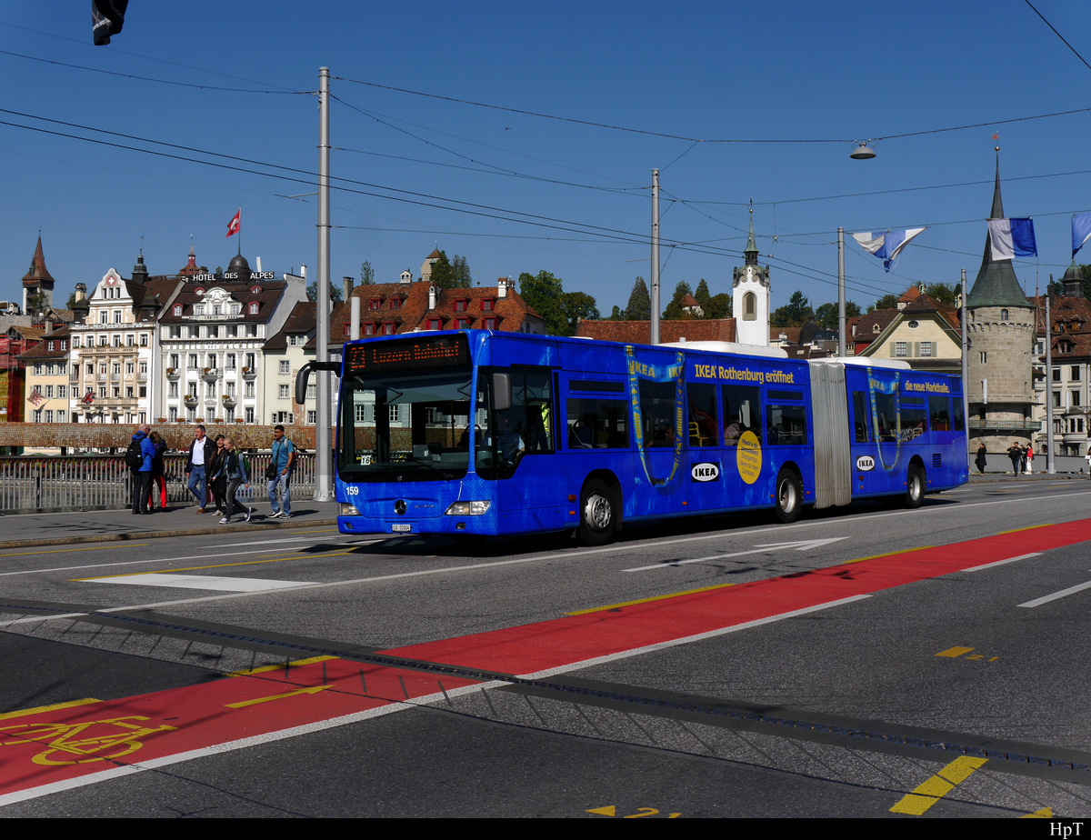 VBL - Mercedes Citaro  Nr.159  LU  15004 unterwegs in Luzern am 27.09.2018