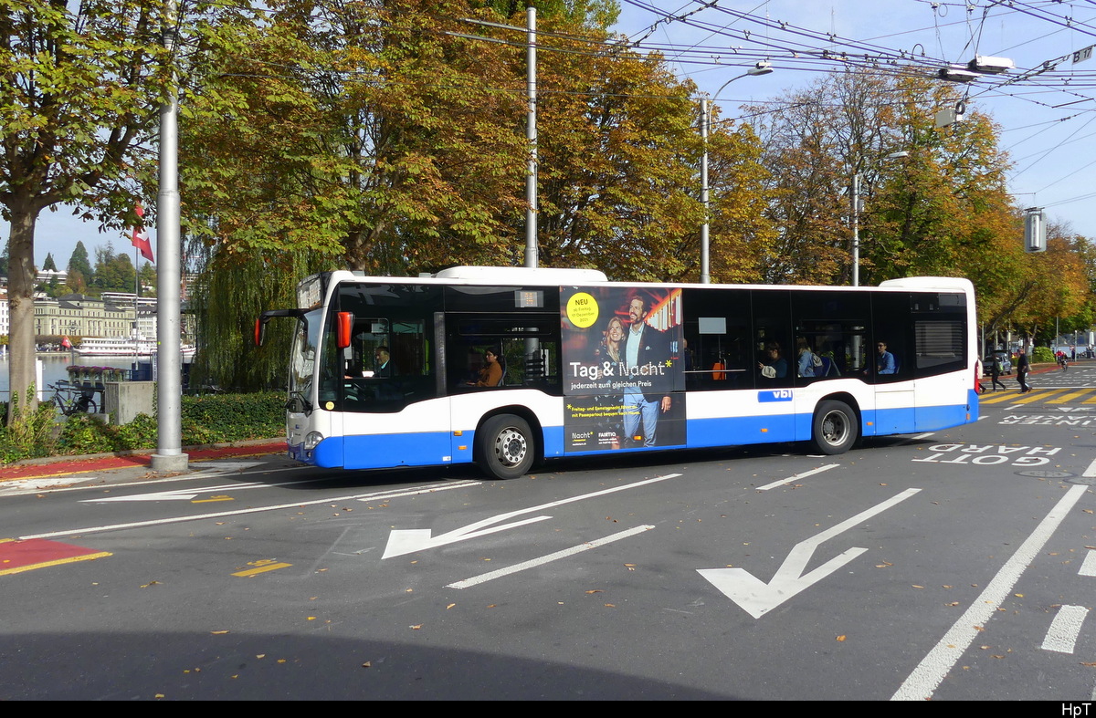VBL - Mercedes Citaro Nr.85 unterwegs auf der Linie 14 in Luzern am 23.10.2022