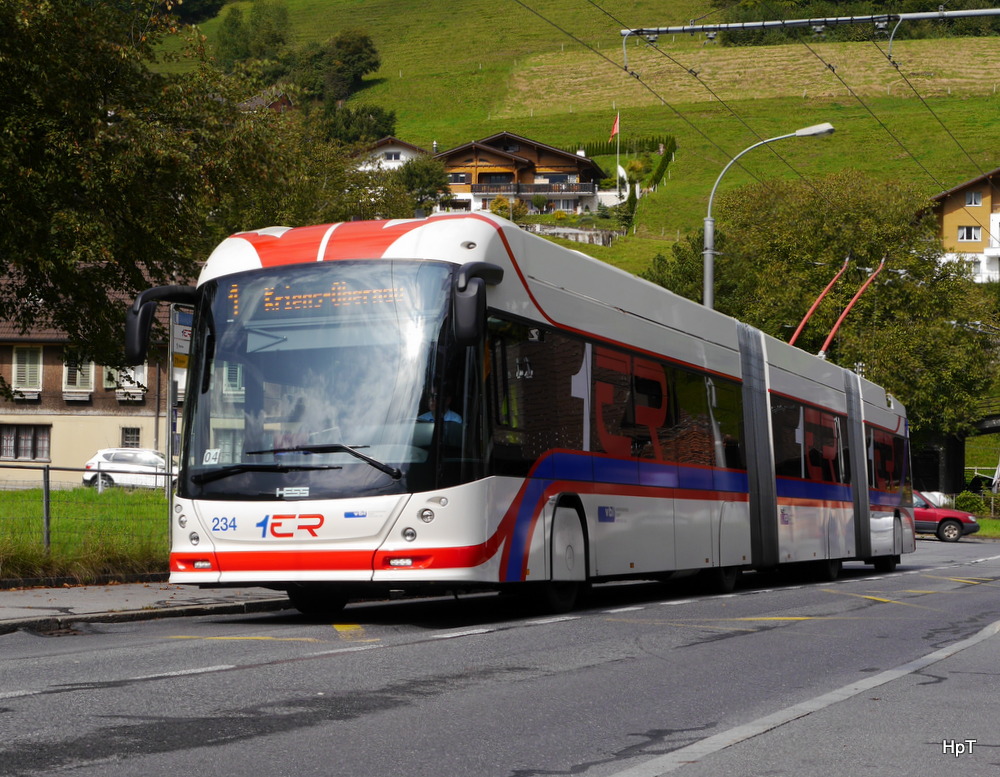 VBL - Swisstrolley BGGT-N2C  Nr.234 unterwegs in Kriens am 25.09.2014