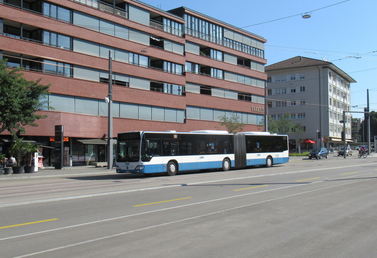 VBZ Nr. 40 Mercedes Citaro am 4.9.2019 in Schlieren. An dieser Stelle war vorher die Bushaltestelle Schlieren Bahnhof der Linie 31.