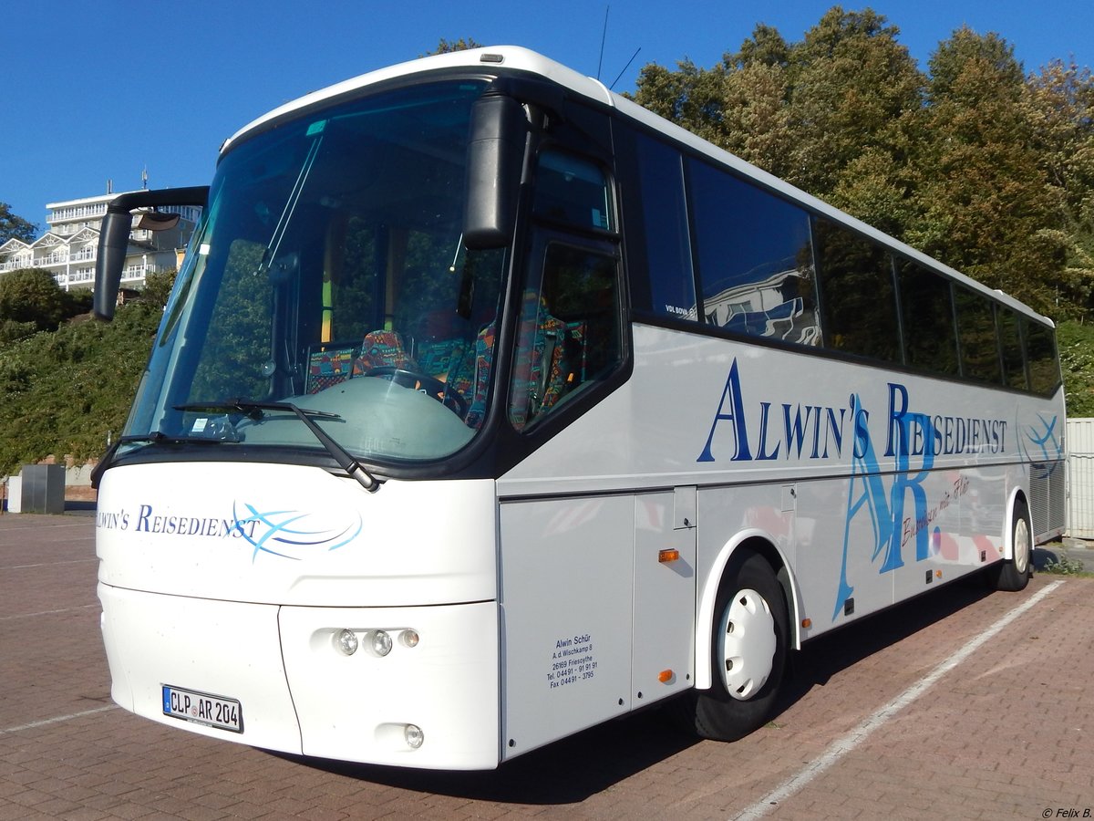 VDL Bova Futura von Alwin's Reisedienst aus Deutschland im Stadthafen Sassnitz am 10.10.2015