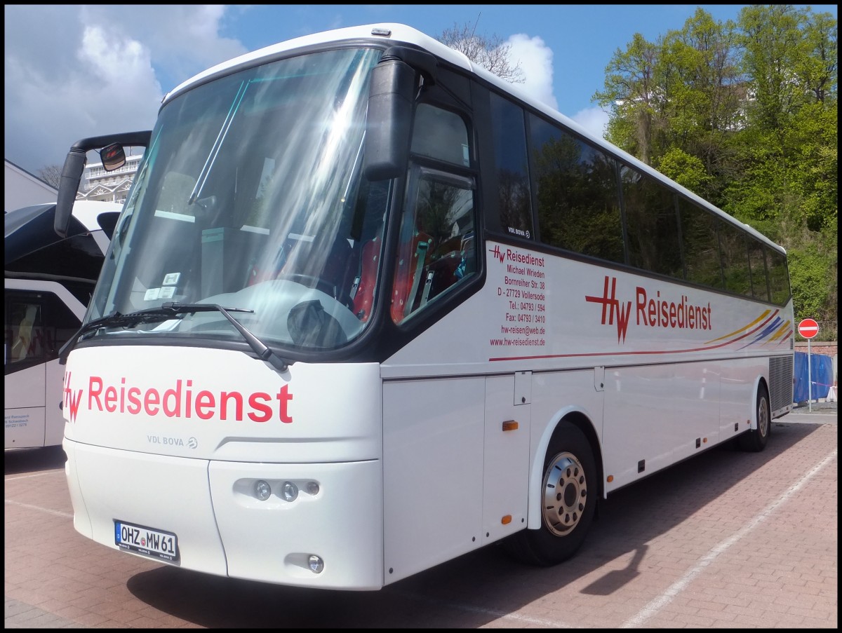 VDL Bova Futura von HW-Reisedienst aus Deutschland im Stadthafen Sassnitz am 04.05.2014