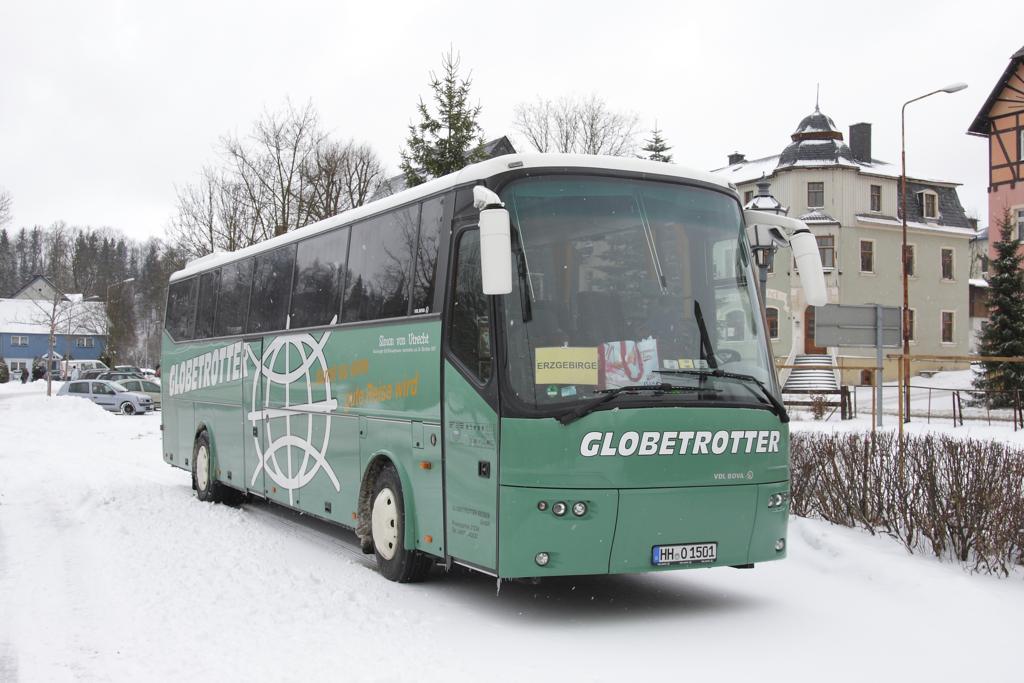 VDL Bova Futura
Dieser Reisebus von Globetrotter Reisen stand am 7.12.2013 am Bahnhof in Neuhausen im Erzgebirge. 