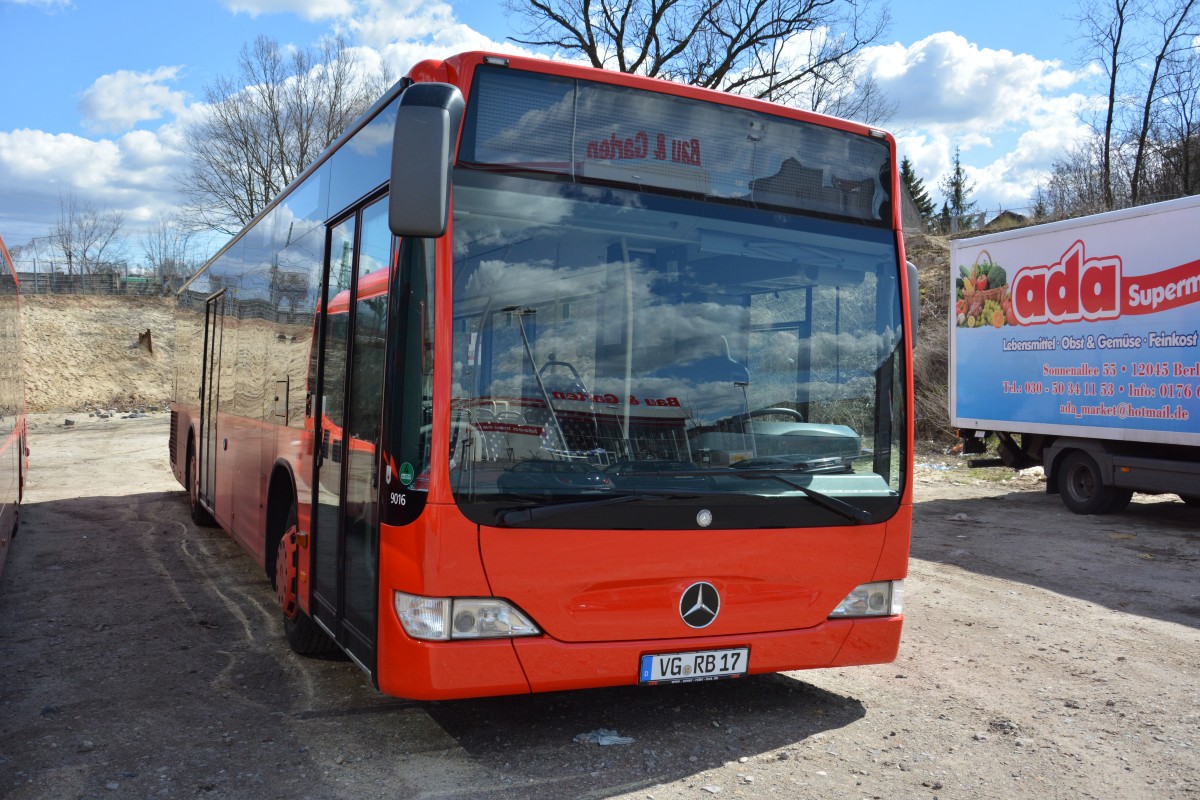 VG-RB 17 (Mercedes Benz Citaro Facelift) ist am 05.04.2015 abgestellt am S-Bahnhof Yorckstraße.
