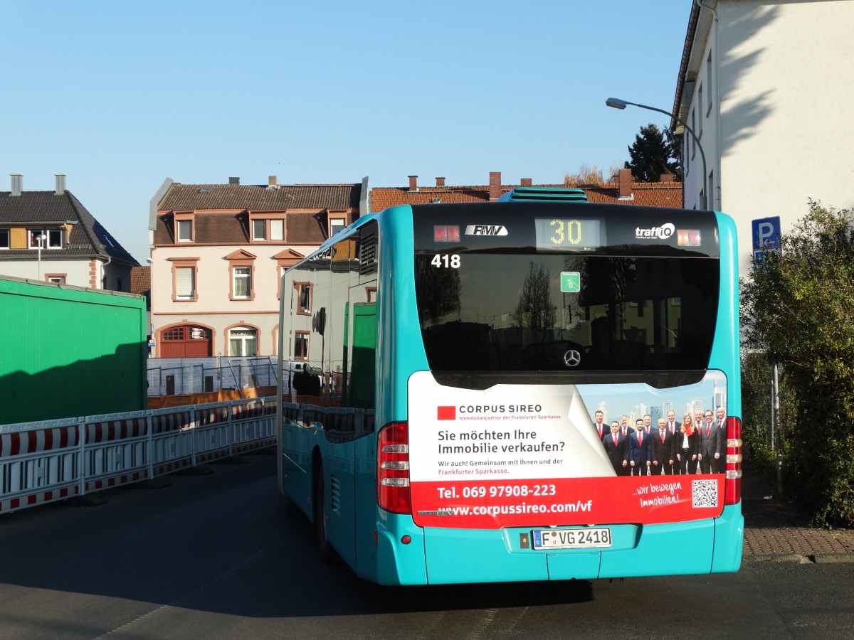 VGF Mercedes Benz Citaro C2 G 418 am 05.11.15 in Bad Vilbel 