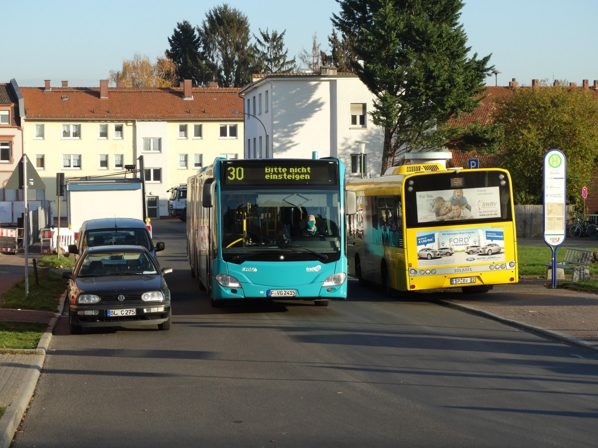 VGF Mercedes Benz Citaro C2 G 415 am 05.11.15 in Bad Vilbel auf der Linie 30