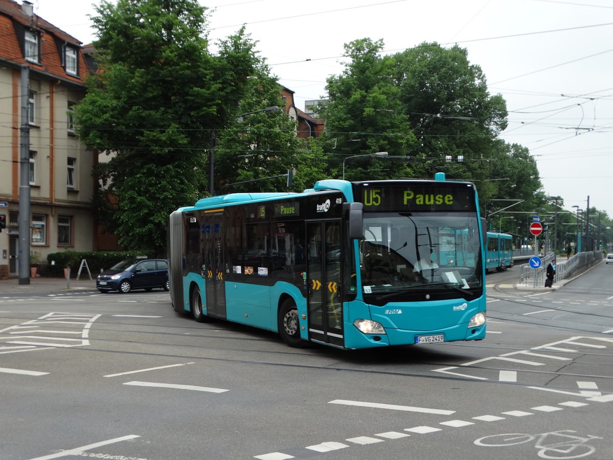 VGF/ICB (In der City Bus) Mercedes Benz Citaro 2 G 419 als SEV auf der Linie U5 am 25.05.16 in Frankfurt am Main