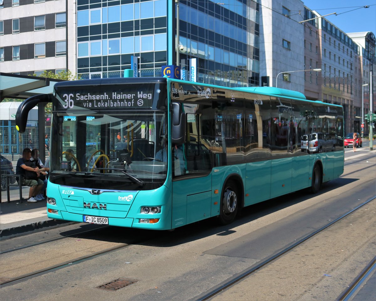 VGF/ICB MAN Lions City Wagen 509 am 19.08.18 in Frankfurt am Main Konstablerwache