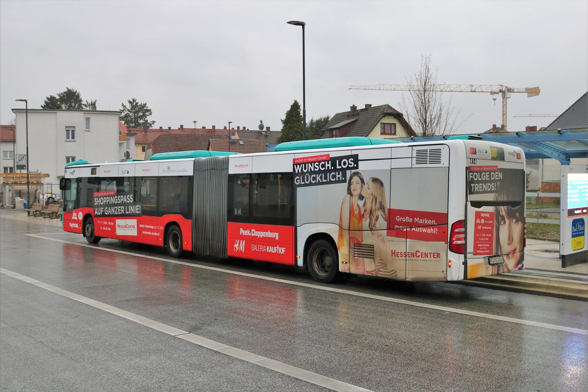 VGF/ICB Mercedes Benz Citaro 2 G Wagen 414 am 12.01.19 als Linie 30 in Bad Vilbel Bhf 