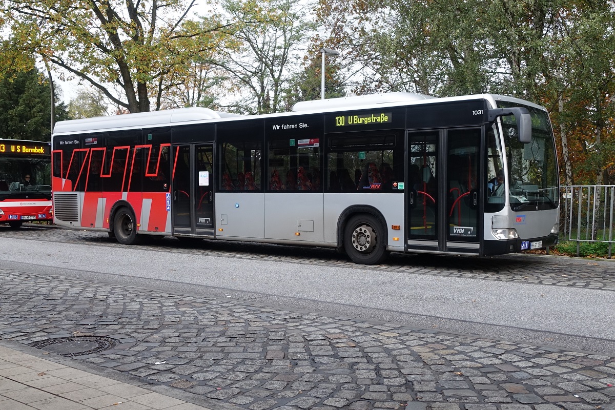 VHH 1031 (HH-GT 1804) am 25.10.2019, Hamburg, U-Steinfurther Allee, EvoBus MB O 530 LE MÜ, „Facelift“, EZ 2010 /