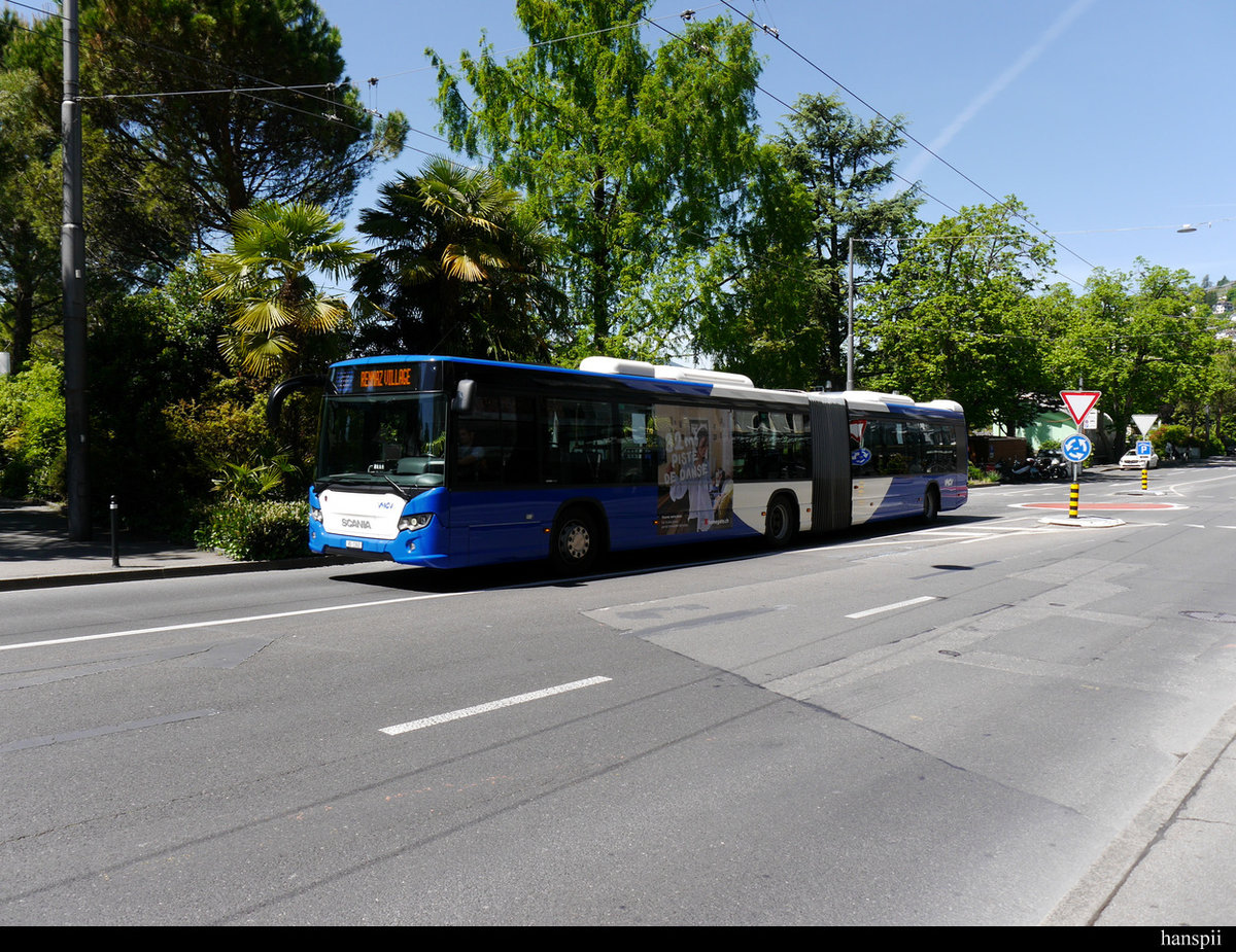VMCV - Scania Citywide Nr.702  VD 1362 unterwegs in Montreux am 2020.05.04