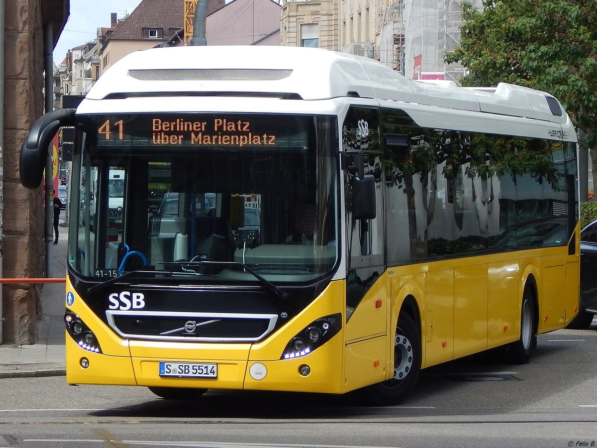 Volvo 7900 Hybrid der SSB in Stuttgart am 18.06.2018