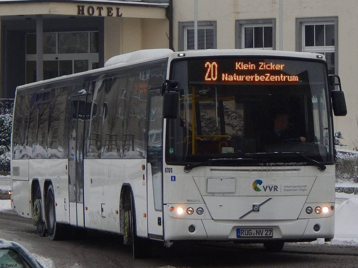 Volvo 8700 der VVR in Sassnitz am 08.01.2016