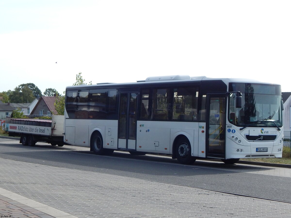 Volvo 8900 der VVR mit Anhänger in Sassnitz am 07.09.2019