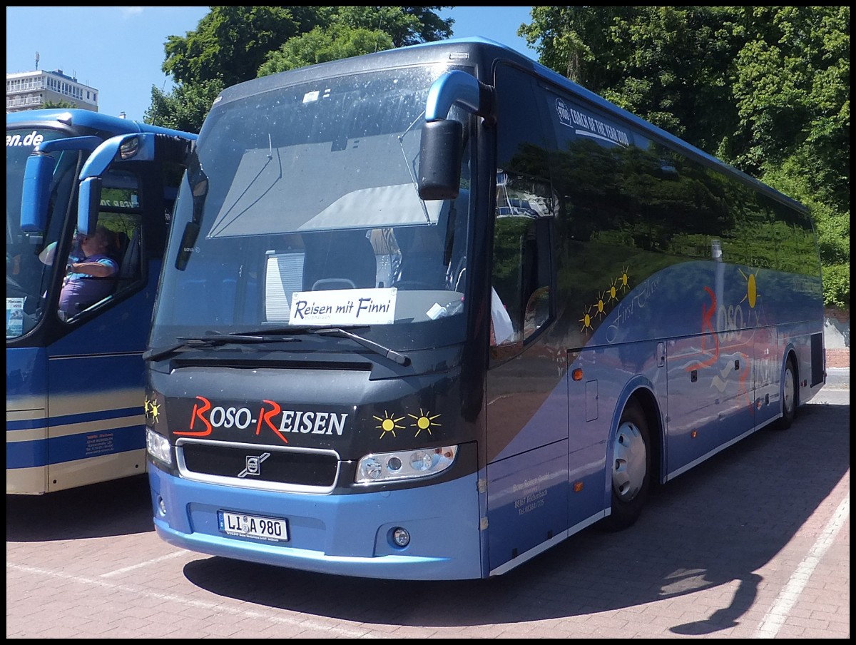 Volvo 9700 von Boso-Reisen aus Deutschland im Stadthafen Sassnitz am 11.06.2013