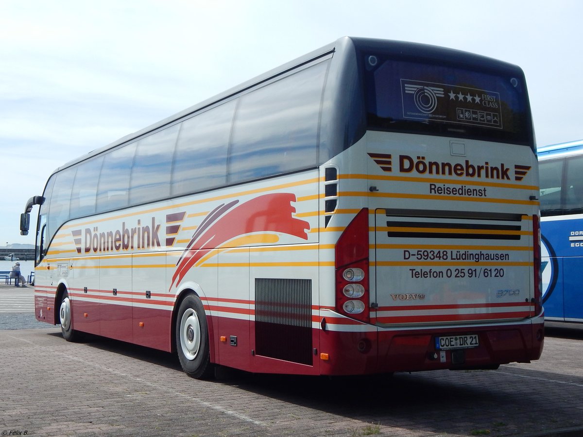 Volvo 9700 von Dönnebrink aus Deutschland im Stadthafen Sassnitz am 05.05.2018