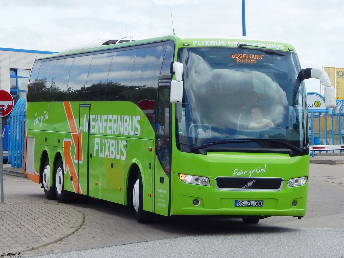 Volvo 9700 von Flixbus/Höner Touristik aus Deutschland in Rostock am 27.06.2017