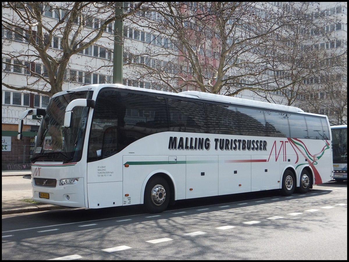 Volvo 9700 von Mallin Turistbusser aus Dnemark in Berlin am 26.04.2013