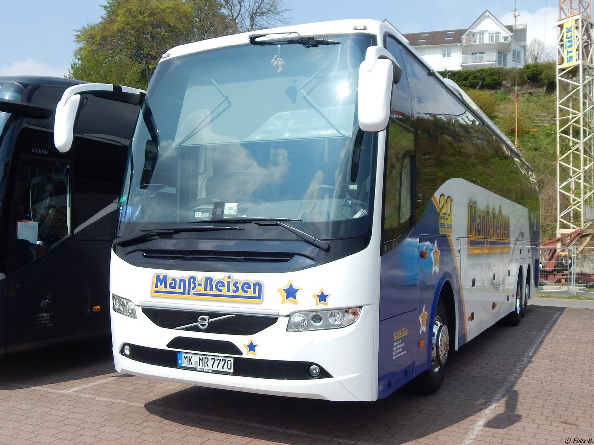 Volvo 9700 von Manß-Reisen aus Deutschland im Stadthafen Sassnitz am 03.05.2018