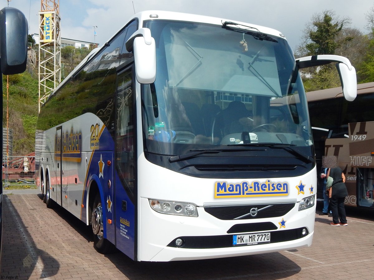 Volvo 9700 von Manß-Reisen aus Deutschland im Stadthafen Sassnitz am 03.05.2018