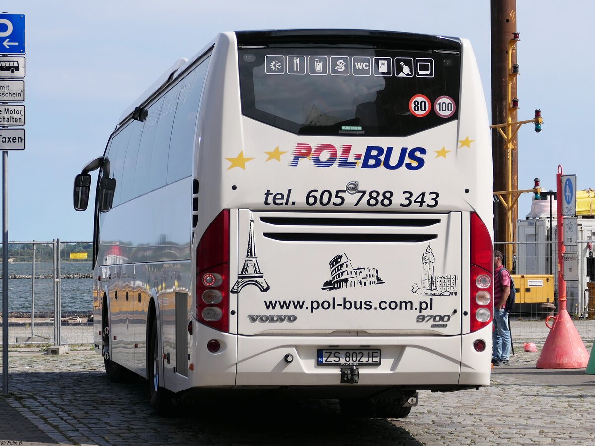 Volvo 9700 von Pol-Bus aus Polen in Stralsund am 05.09.2021
