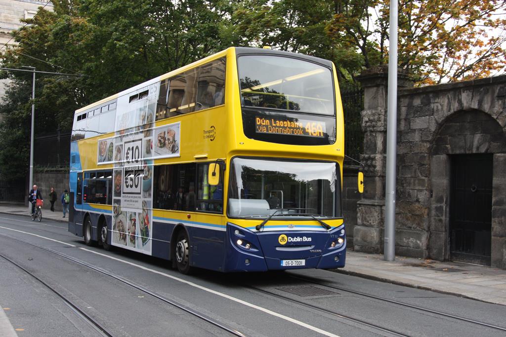 Volvo Doppeldecker Stadtbus von Dublin Bus am 26.09.2018 in der City von Dublin.