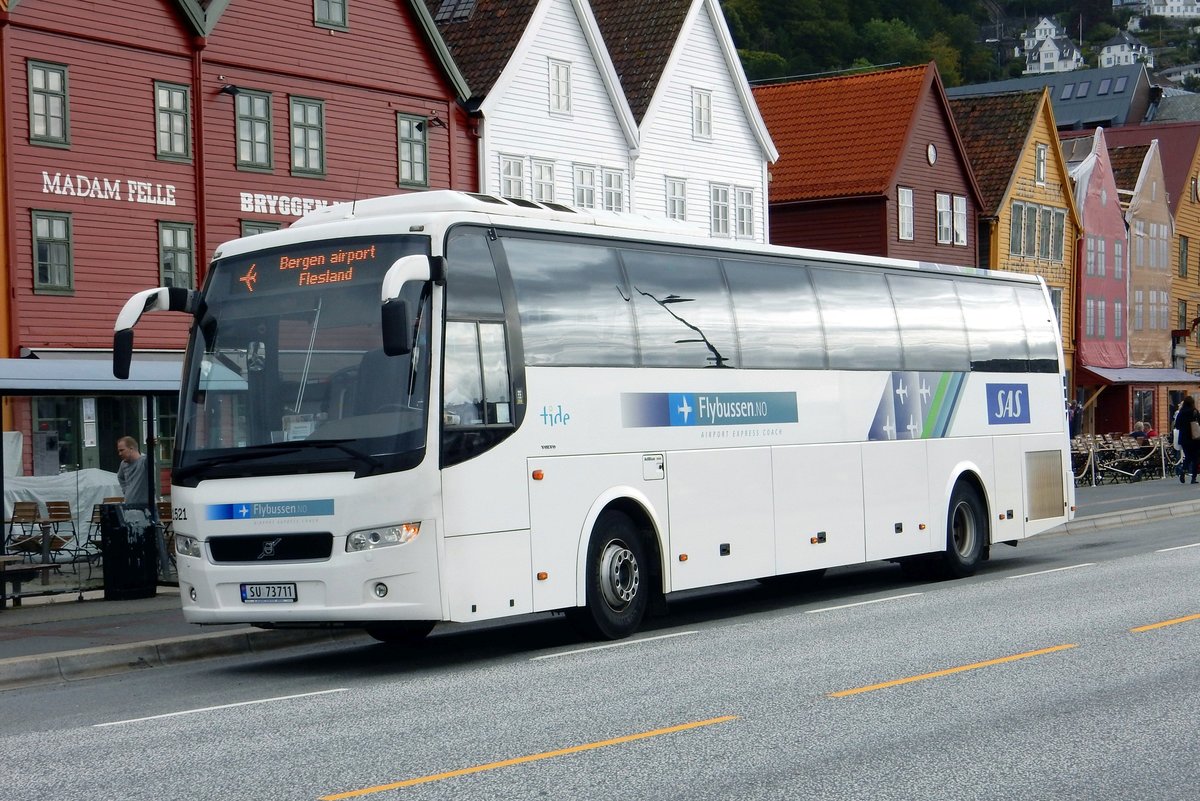 Volvo Überlandbus des Regionalverkehrs in Bergen (NOR) am 07.09.16