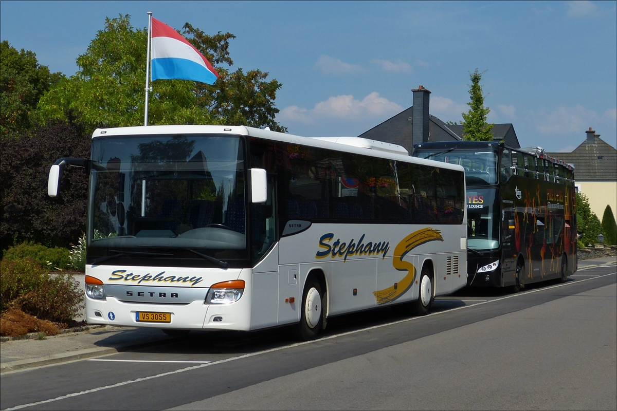 VS 3055, Setra S 415 UL, Von Autocars Stephany, aufgenommen in Wiltz.  August 2018 