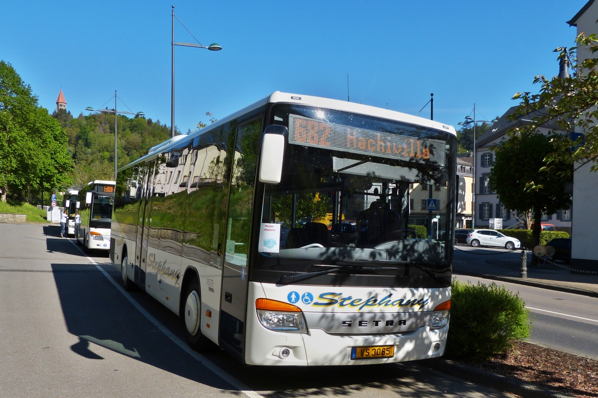 VS 3065, Setra S 415 LE von Autobus Stephany, gesehen in Clervaux. Mai 2020