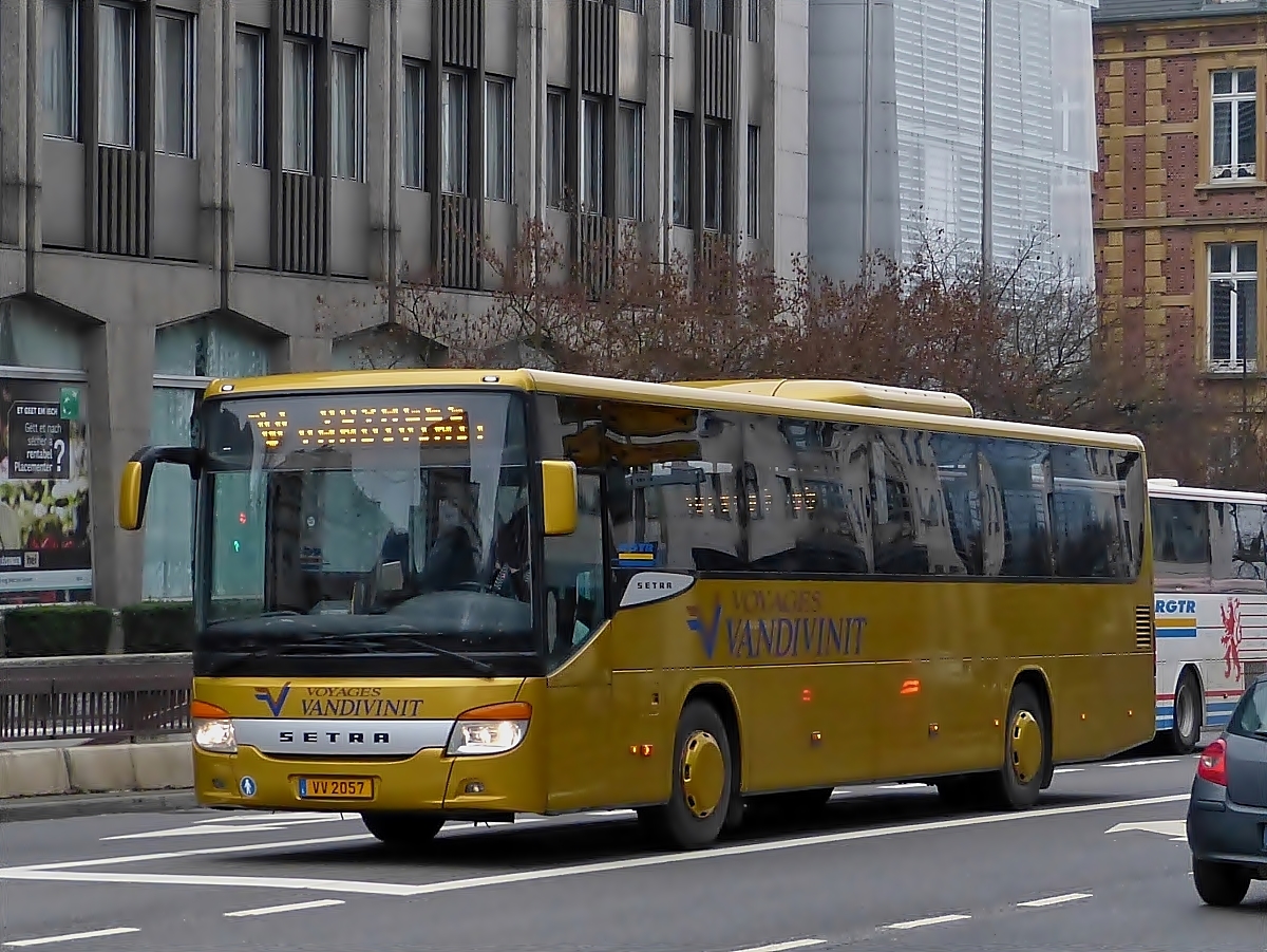 (VV 2057) Setra S 415 UL von Busreisen Vandivinit, aufgenommmen am 22.01.2014 in Luxemburg Stadt.