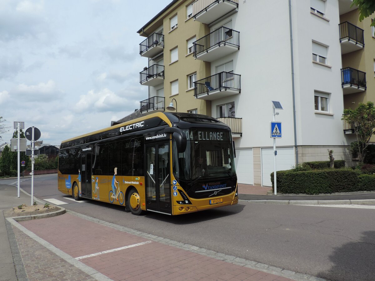 VV 2131, Volvo 7900 E, am 20. Mai 2021 auf der Linie 304 in Bettembourg abgelichtet.