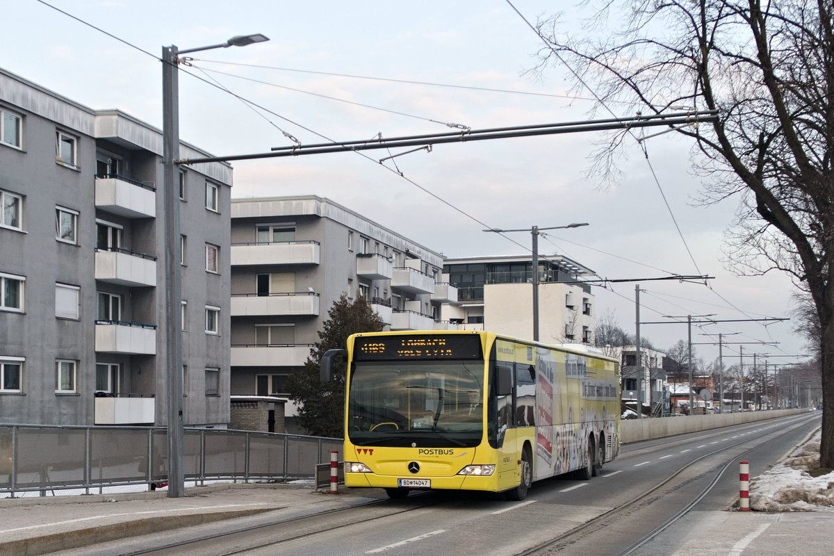 VVT Linie 4169 von Postbus (BD-14047) in der Kranebitter Allee in Innsbruck. Aufgenommen 24.1.2019.