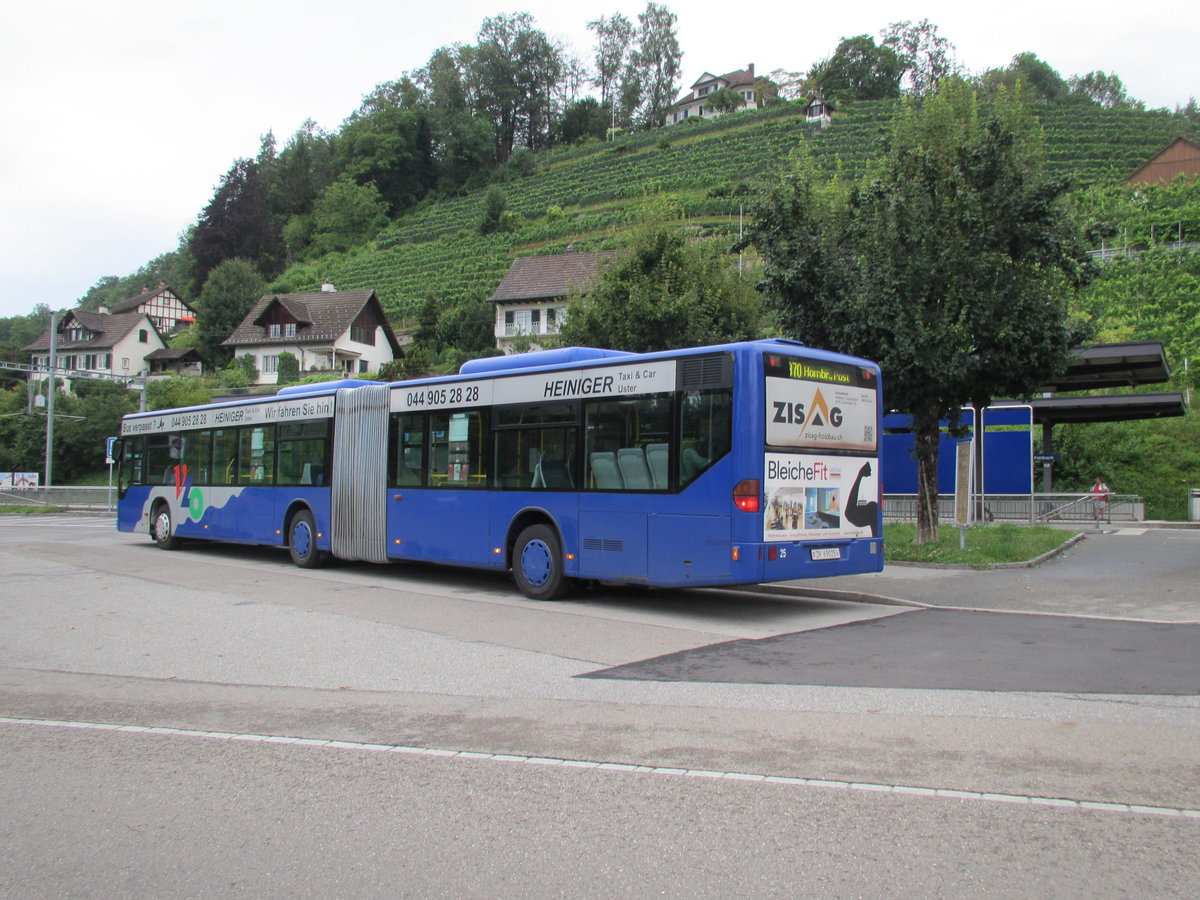 VZO - Mercedes Citaro Nr. 25 an der Haltestelle der Linie 970 am Bahnhof Feldbach am 31.7.19