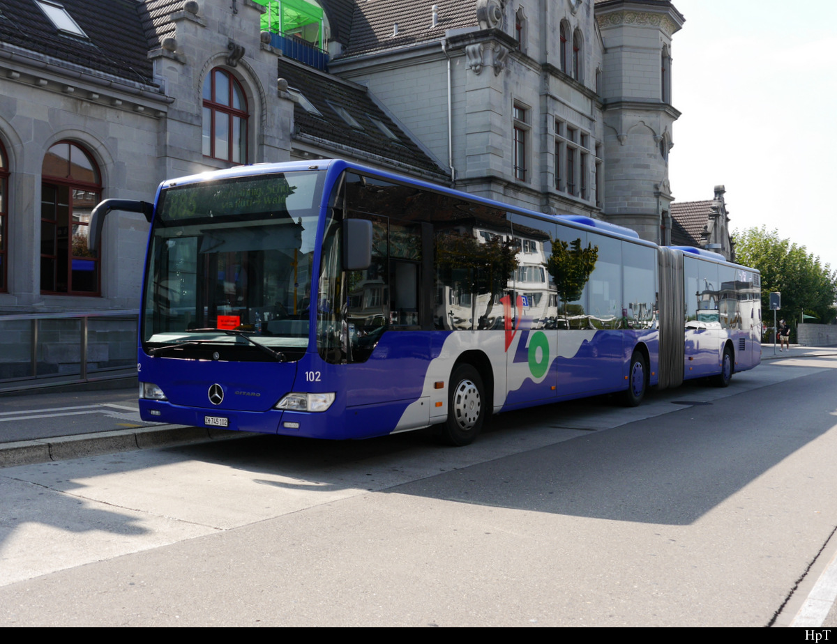 VZO - Mercedes Citaro  Nr.102  ZH  745102 in Rapperswil am 20.09.2020