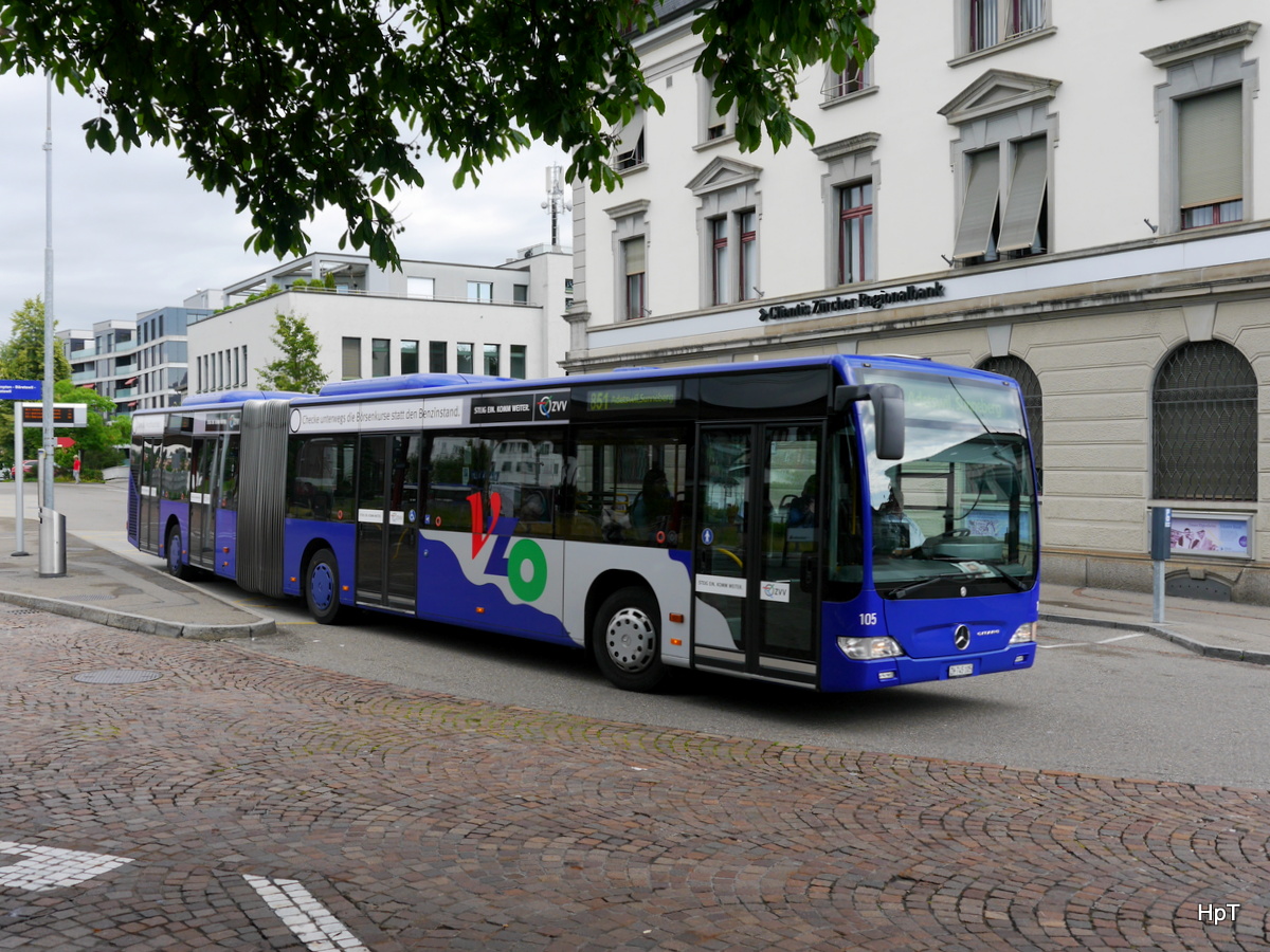 VZO - Mercedes Citaro Nr.105  ZH 745105 unterwegs auf der Linie 851 beim Bahnhof Wetzikon am 29.06.2016