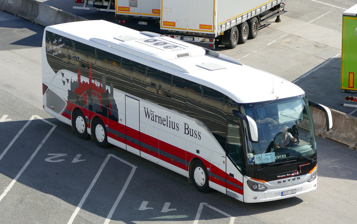 Wärnelius Buss, Schweden (S), mit einem Setra S 516 HD. Stockholm im August 2017.