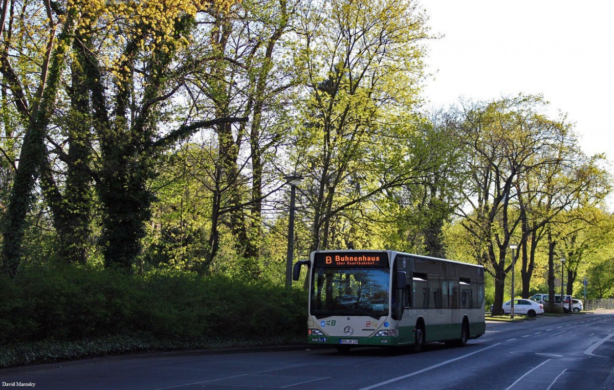 Wagen 538 der VBBr am 24.04.2015 in der Gerostraße. (Citaro I) 