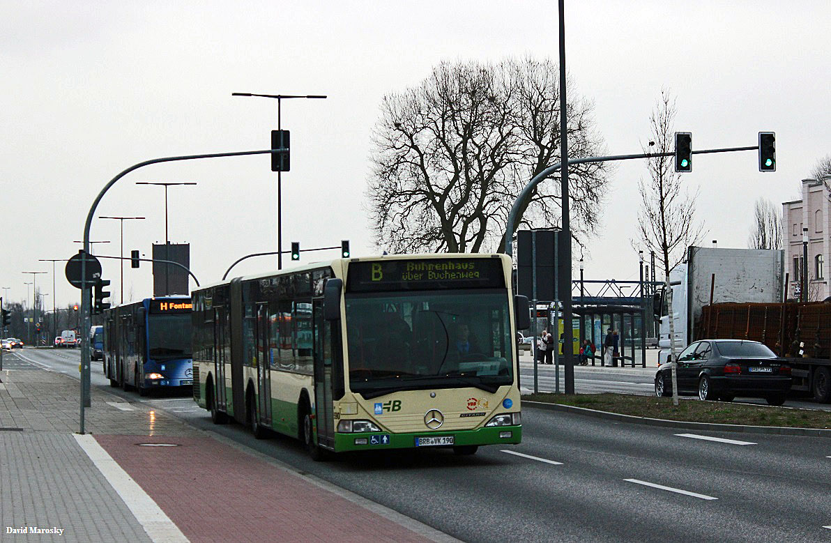 Wagen 590 (Citaro I G) am Brandenburger Hauptbahnhof. Er wird den Bestand der VBBr noch dieses jahr für einen Citaro C2G verlassen. 26.03.2015 