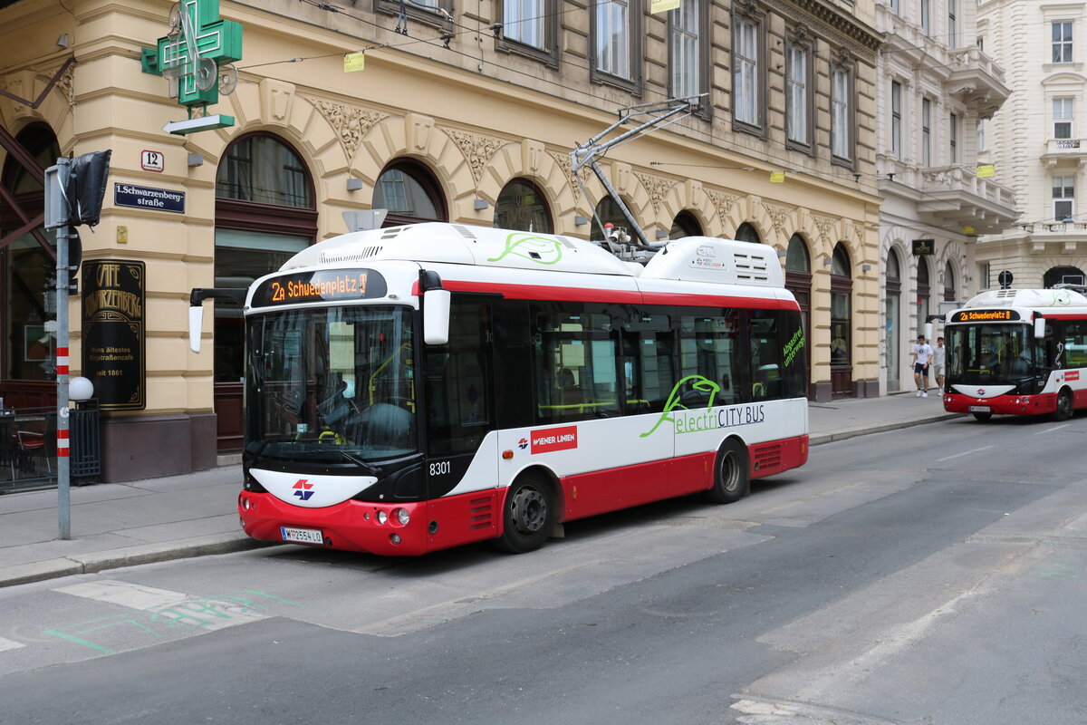 Wiener Linien Elektrobus am 22.06.22 in Wien