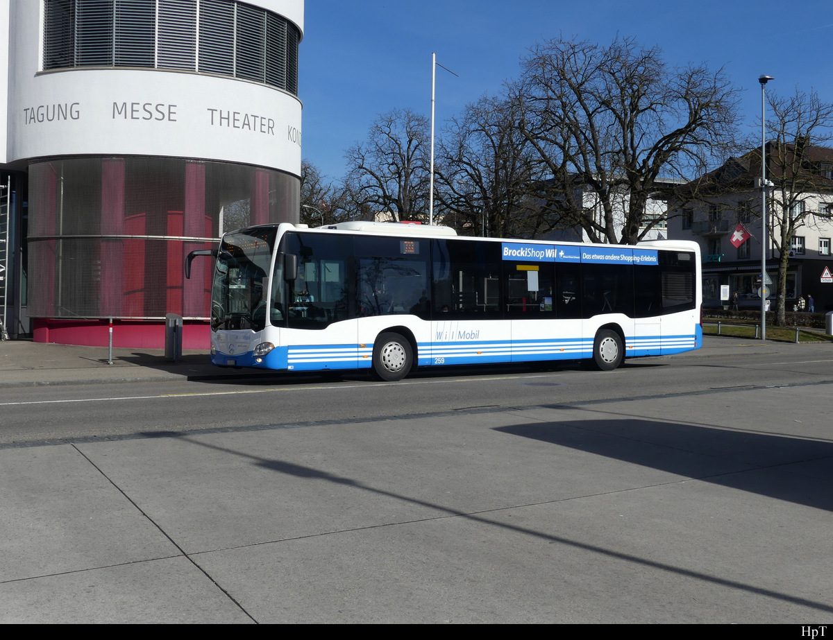 WilMobil - Mercedes Citaro Nr.259  SG 309335 in Wil am 05.02.2021