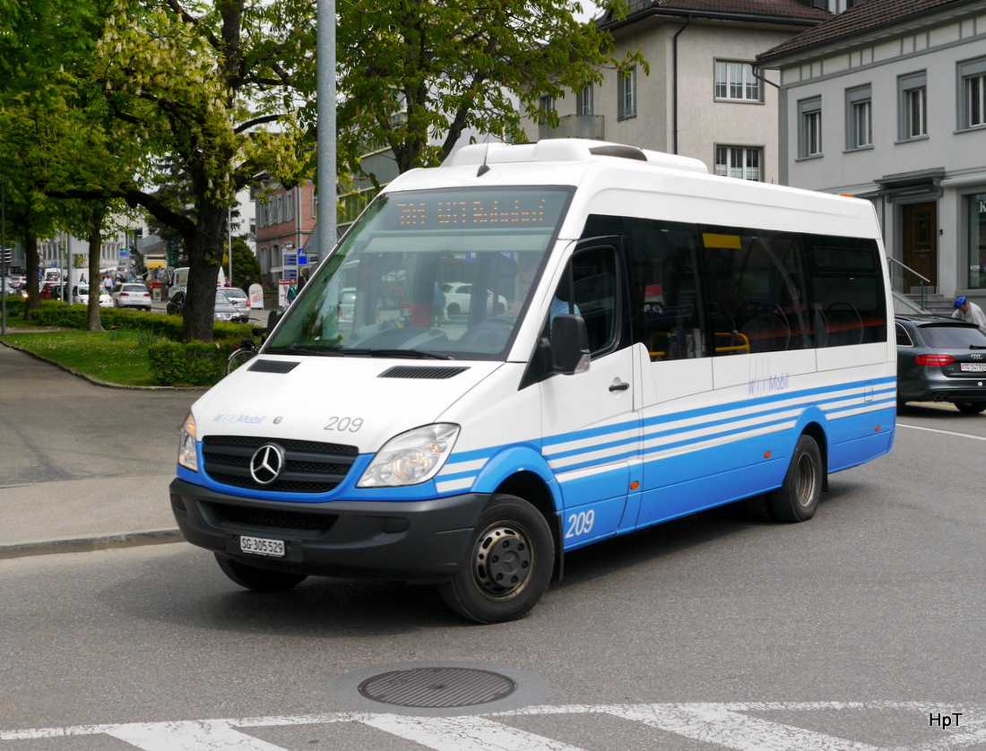 WilMobil - Mercedes Citysprinter  Nr.209  SG  305529 unterwegs in der Stadt Will am 25.04.2015