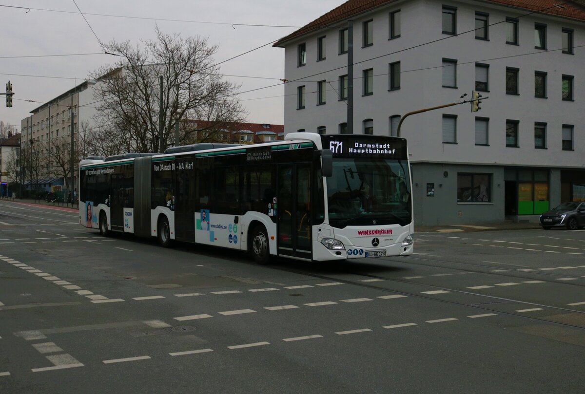 Winzenhöler Mercedes Benz Citaro 2 G am 17.03.22 in Darmstadt