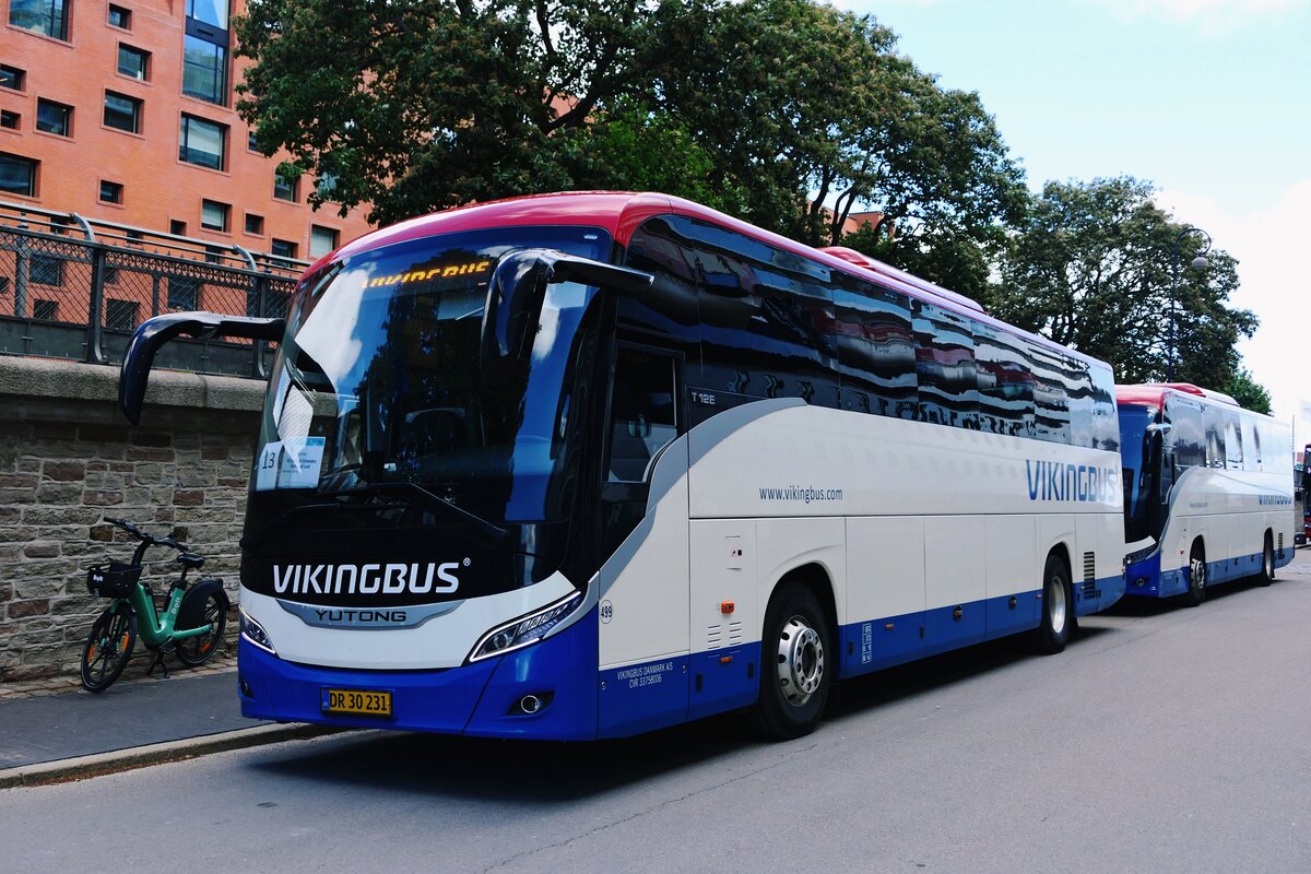 Yutong T 12E , ''Vikingbus'', DK. Kopenhagen im Mai 2025.