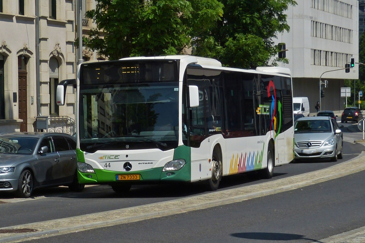 ZN 7333, Mercedes Benz Citaro des Tice, aufgenommen nahe dem Bahnhof von Esch Alzette. 20.07.2021